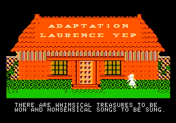 Alice in Wonderland Apple II Screenshot: Game demo and credits, second screen...