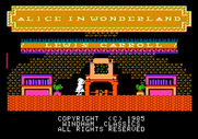 Alice in Wonderland for Apple II - Title screen.