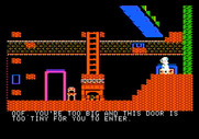 Alice in Wonderland for Apple II - Oops, I can't fit through this door at the moment.