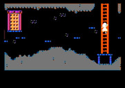 Alice in Wonderland for Apple II - Climbing down a ladder.