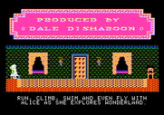 Alice in Wonderland for Apple II - The game demo and credits begin.