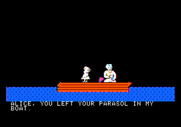 Alice in Wonderland for Apple II - Alice can be forgetful. Better take the parasol for later use.