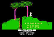 Alice in Wonderland for Apple II - Ready to start? Here's the main menu.
