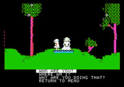 Alice in Wonderland for Apple II - Talking with characters is frequently important.