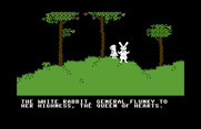 Alice in Wonderland for Commodore 64 - Game start; the white rabbit is late!