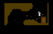 Alice in Wonderland for Commodore 64 - Use the parasol to safely float down to the next platform.