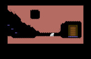 Alice in Wonderland for Commodore 64 - You can crawl through narrow spaces.