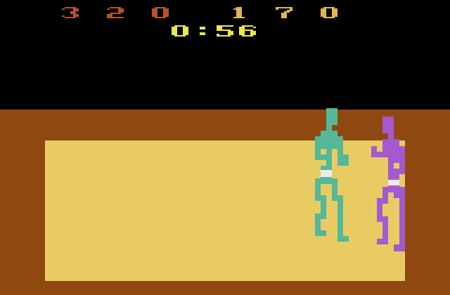 Karate Atari 2600 Screenshot: Backed into a corner!