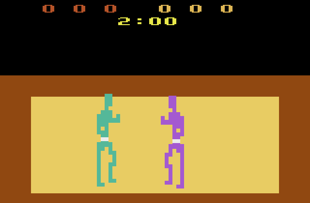 Karate Atari 2600 Screenshot: Game start.