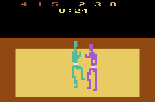 Karate Atari 2600 Screenshot: Almost out of time...