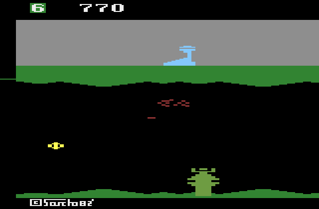 Exocet Atari 2600 Screenshot: One enemy down, more to go...