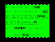Peanut Butter Panic for TRS-80 Color Computer - Game instructions.