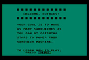 Peanut Butter Panic for Atari 8-bit - Welcome, Nutniks!