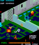 Super Zaxxon for Arcade - Another narrow space to fly through.
