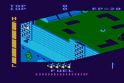 Super Zaxxon for Atari 8-bit - Game start.