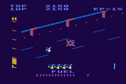 Super Zaxxon for Atari 8-bit - Blasting enemy planes...