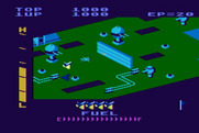 Super Zaxxon for Atari 8-bit - Blast targets, but watch out for barriers!