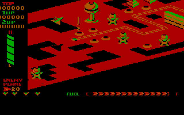 Super Zaxxon IBM PC/Compatibles Screenshot: The game begins...