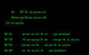 Super Zaxxon for IBM PC/Compatibles - Game options.