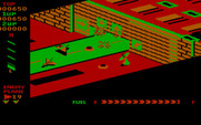 Super Zaxxon for IBM PC/Compatibles - A narrow passage to fly through.
