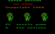 Super Zaxxon for IBM PC/Compatibles - Title screen.