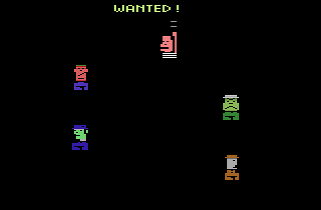 Gangster Alley Atari 2600 Screenshot: Introduction; here are the characters!