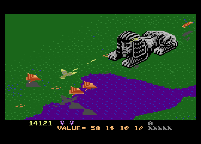 Desert Falcon Atari 7800 Screenshot: The end of level 2...