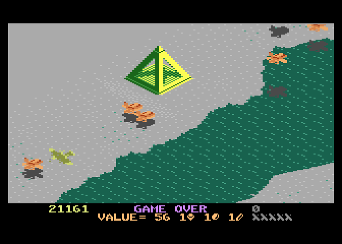 Desert Falcon Atari 7800 Screenshot: Game over.