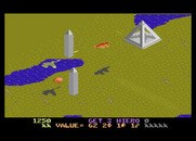 Desert Falcon for Atari 7800 - Don't crash into the pyramids and obelisks.