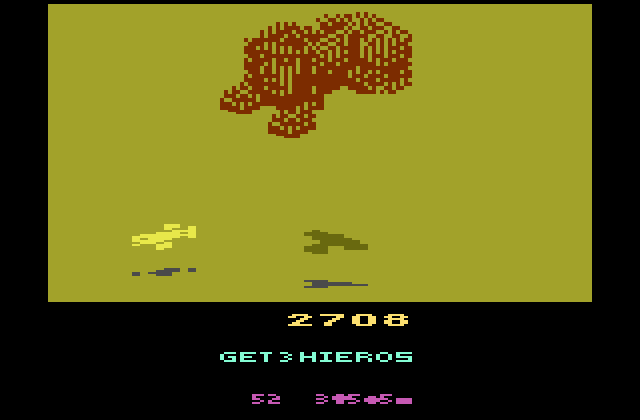 Desert Falcon Atari 2600 Screenshot: The first end of level boss.