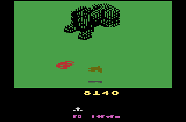 Desert Falcon Atari 2600 Screenshot: End of the second level.