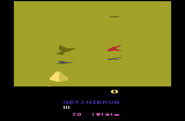 Desert Falcon Atari 2600 Screenshot: Game start.