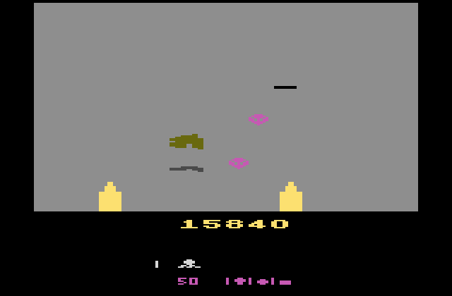 Desert Falcon Atari 2600 Screenshot: The game starts getting faster now.