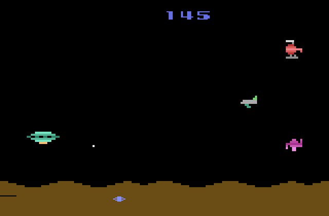 Space Jockey Atari 2600 Screenshot: Game start.
