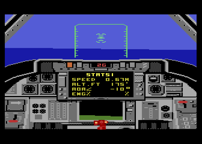 Tomcat: The F-14 Fighter Simulator Atari 7800 Screenshot: I'm now airborne...