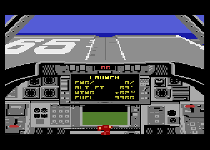 Tomcat: The F-14 Fighter Simulator Atari 7800 Screenshot: Game start.