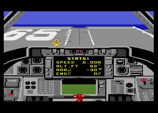 Tomcat: The F-14 Fighter Simulator Atari 7800 Screenshot: Ready to takeoff!