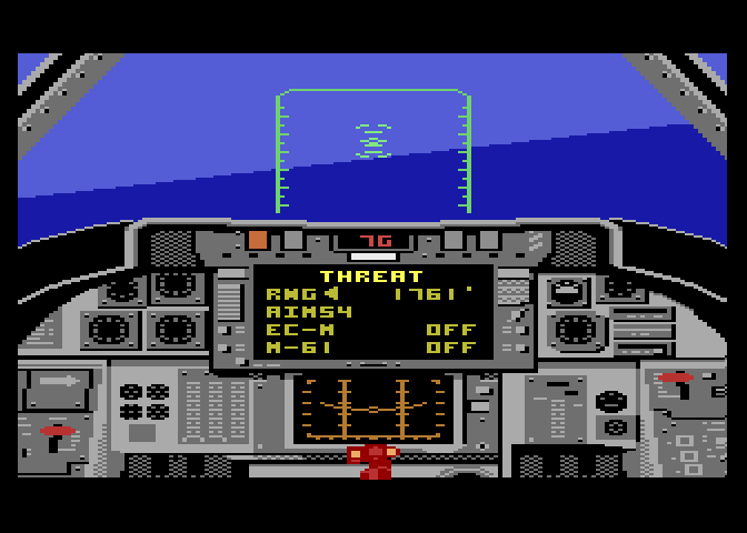 Tomcat: The F-14 Fighter Simulator Atari 7800 Screenshot: A threat is near!