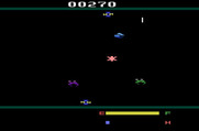 Cross Force for Atari 2600 - The mothership keeps bringing new opponents to fight...