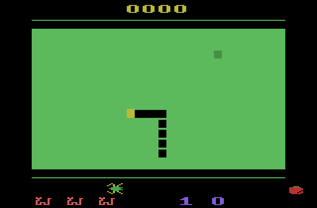 Tape Worm Atari 2600 Screenshot: Game start.