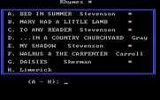 Missing Letters for IBM PC/Compatibles - Choose a rhyme to solve...