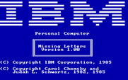 Missing Letters for IBM PC/Compatibles - IBM logo.
