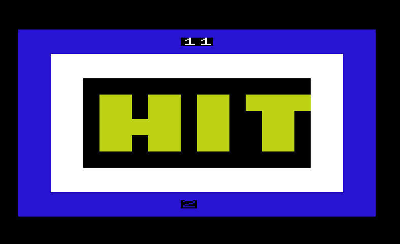 Rifle Range Commodore VIC-20 Screenshot: A hit!