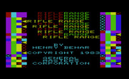 Rifle Range for Commodore VIC-20 - Title screen.
