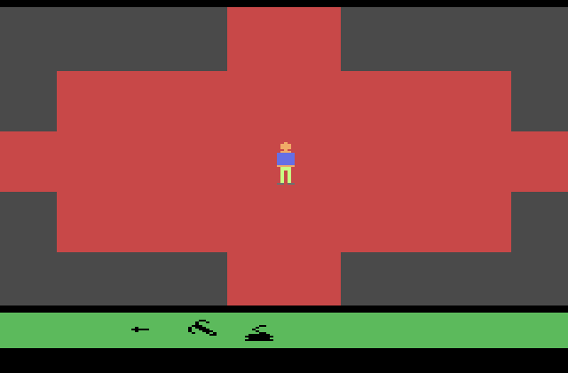 Swordquest: EarthWorld Atari 2600 Screenshot: Game start.