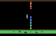 Swordquest: EarthWorld for Atari 2600 - I'll need to run through that small gap...not easy!