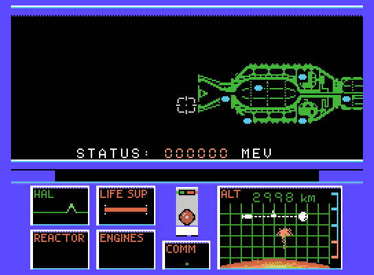 2010: The Graphic Action Game ColecoVision Screenshot: Game start.