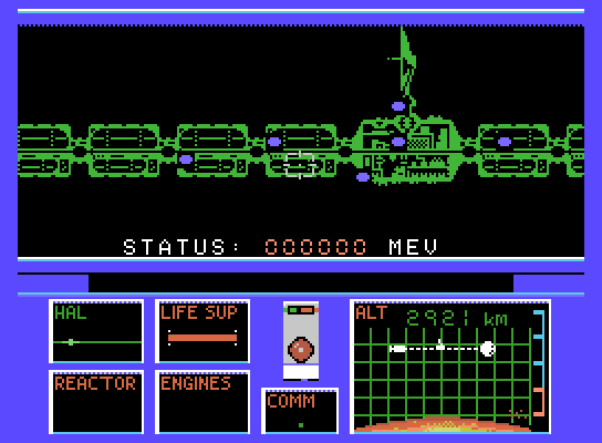 2010: The Graphic Action Game ColecoVision Screenshot: The mid part of the Discovery ship.