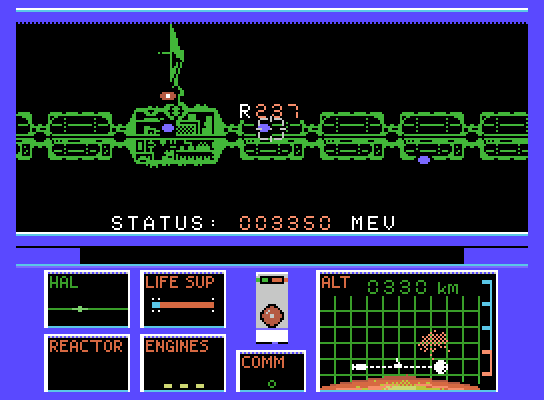 2010: The Graphic Action Game ColecoVision Screenshot: I'm almost out of time!