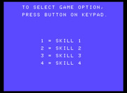 2010: The Graphic Action Game for ColecoVision - Select a skill level.